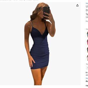 UZN Bodycon Mini Homecoming Dress - Spaghetti Straps Cocktail Dress - New With T